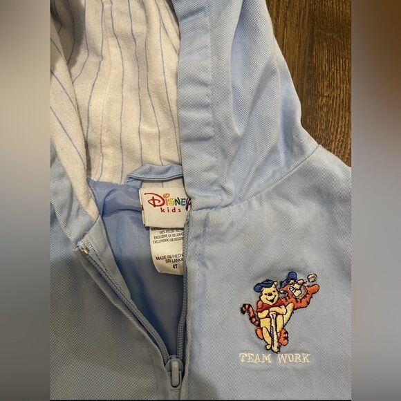 Disney Kids 4T Winnie-The-Pooh & Tigger Jacket Blue Zip Up Pockets Hooded - Picture 2 of 3